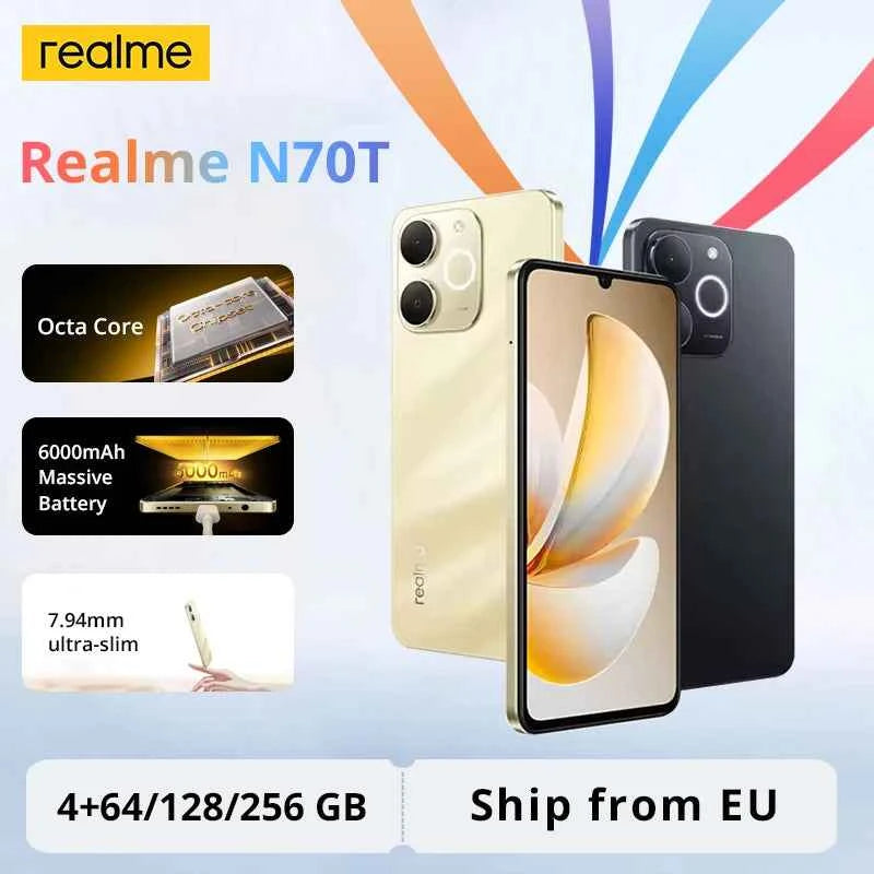 Realme Note 70T Global Smartphone | 6.75" 90Hz Display, 6000mAh, 13MP AI Camera