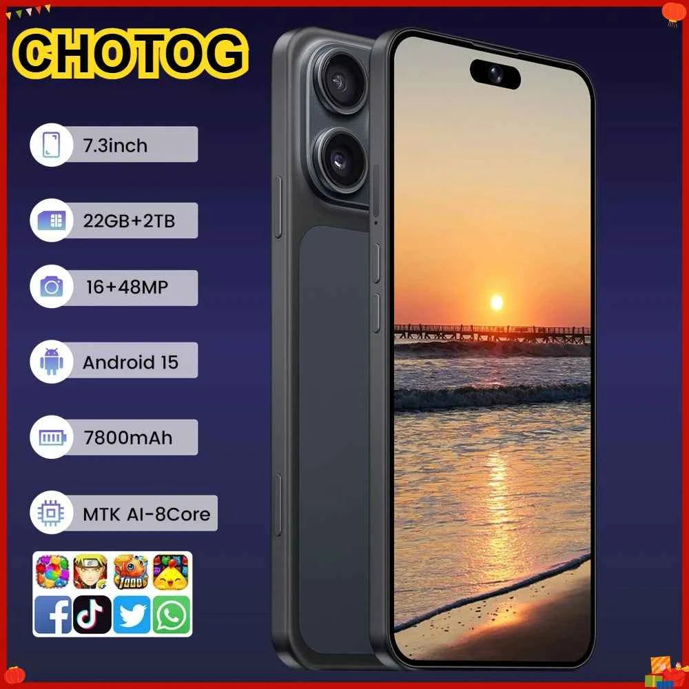 Android 17 Pro Max 5G Smartphone – 7.3" Display, 22GB RAM, 2TB Storage, 7800mAh Battery
