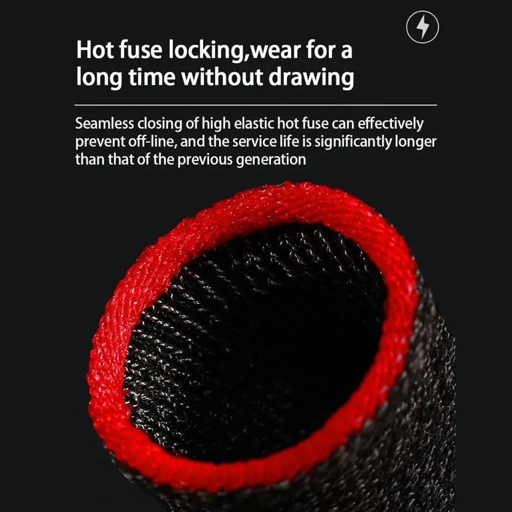 Esports Fingertip Sleeve Gloves – Carbon Fibre Sweatproof Anti-Slip Touch Screen Finger Cots for Mobile Gaming