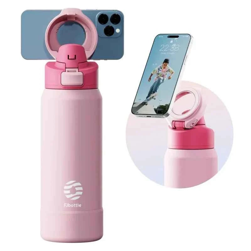FEIJIAN 710ml / 950ml Stainless Steel Insulated Water Bottle with Magnetic Phone Holder
