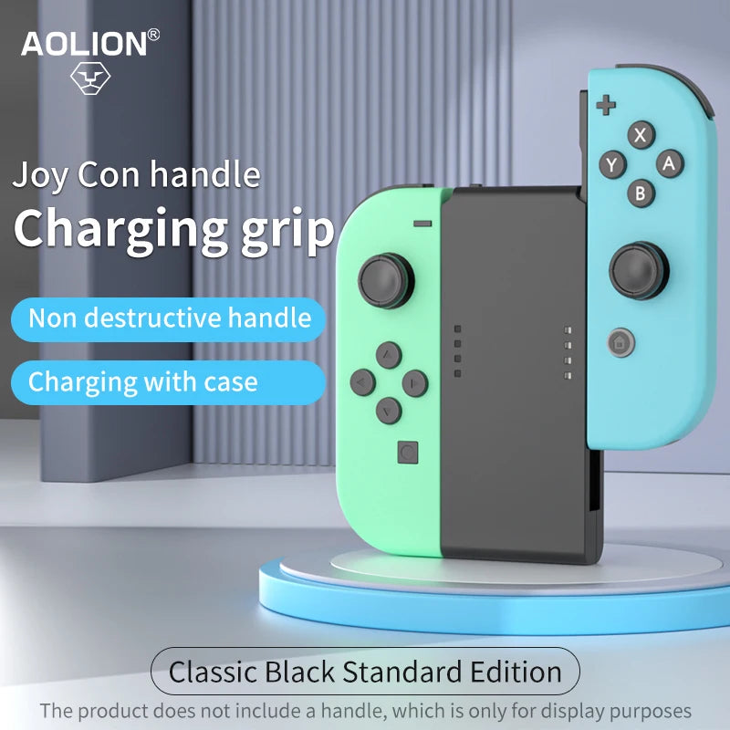 Aolion Joy-Con Lade-Griff für Nintendo Switch & OLED – Tragbare Ladestation Halterung