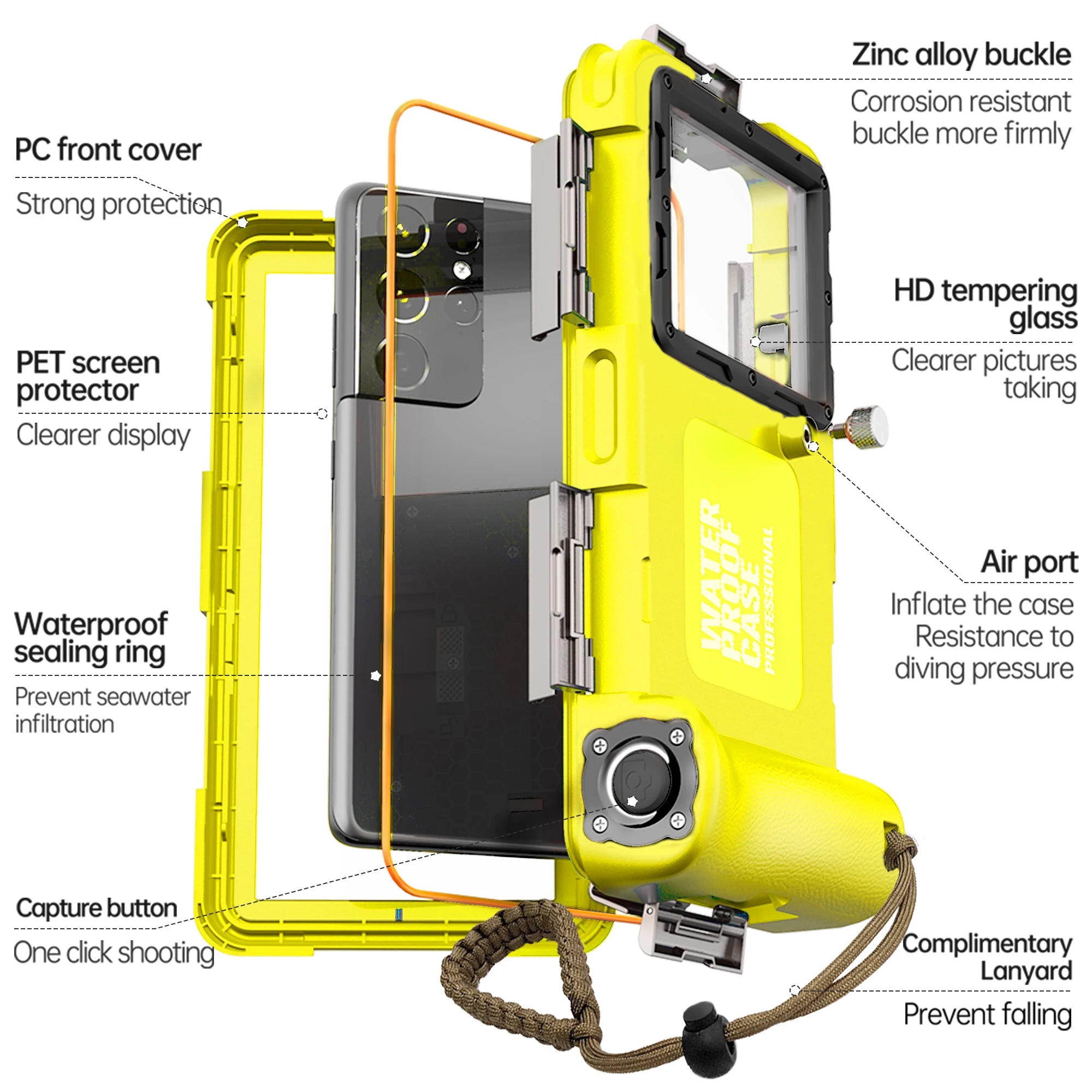 Shellbox IP68 Waterproof Phone Case — Universal 6.9" | Shock-Proof, Anti-Scratch, Diving Ready
