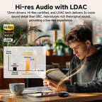 QCY MeloBuds Pro ANC Wireless Earbuds – 46dB Hybrid ANC, LDAC Hi-Res, Bluetooth 5.3, 6 Mic, 34H Playtime