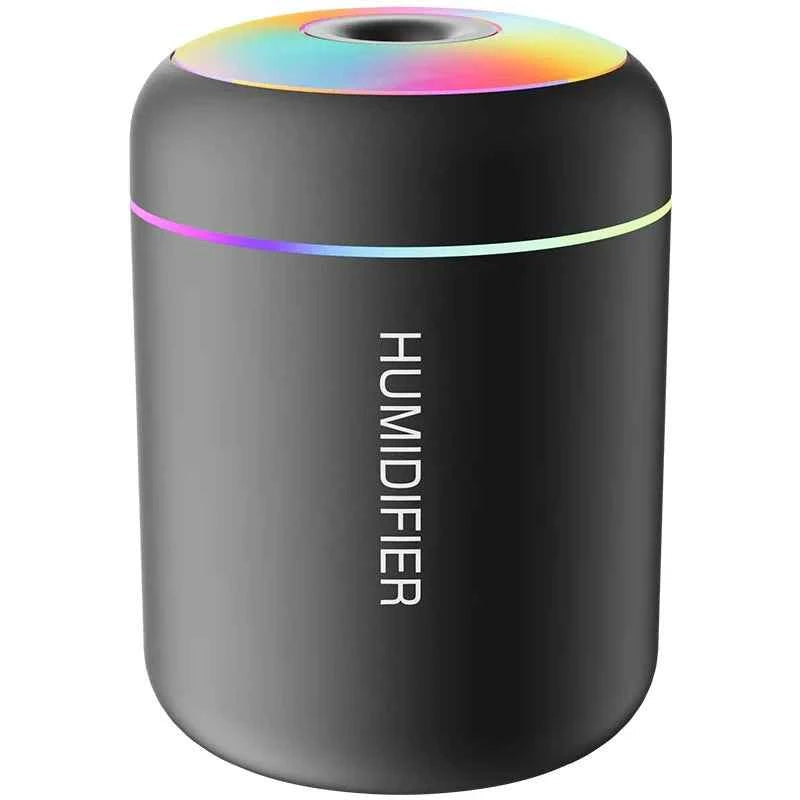 Rapuntek™ Mini USB Aroma Diffuser & Humidifier – 180ml Cool Mist with LED Mood Light for Car, Bedroom & Home