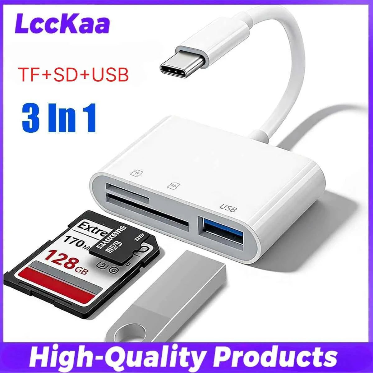 7-in-1 / 8-in-1 USB-C Hub Multiport Adapter – Type-C Splitter Dock with USB 3.0 Ports & Fast Data Transfer for Phone & Tablet