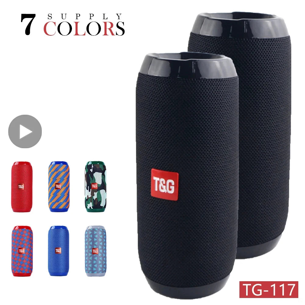 Portable Wireless Bluetooth Speaker – Subwoofer Bass, FM Radio, Hands-Free for Smartphones & Outdoor Use
