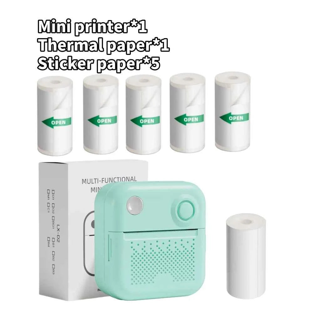Dolewa D3 Mini Portable Thermal Printer — Bluetooth, Label & Photo Printing, No Ink Required