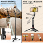 KEELEAD Magnetic Selfie Stick Tripod with Bluetooth Remote — Compatible with iPhone 12–15 Pro Max