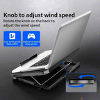 Q100 17-Inch Gaming Laptop Cooling Pad – LED Screen, 2600RPM Fan, Dual USB Port Notebook Stand Cooler