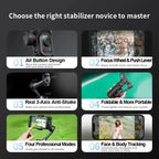AOCHUAN SmartXE 3-Axis Gimbal Stabilizer — AI Face Tracking | iPhone & Android | Vlog & TikTok