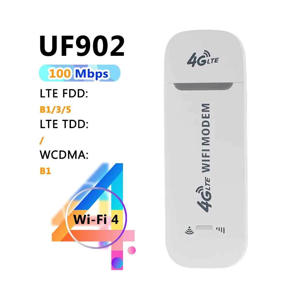 DALFTECH 4G LTE USB Portable WiFi Router & Modem – 100/300Mbps, WiFi 4/6 Wireless Dongle with Hotspot