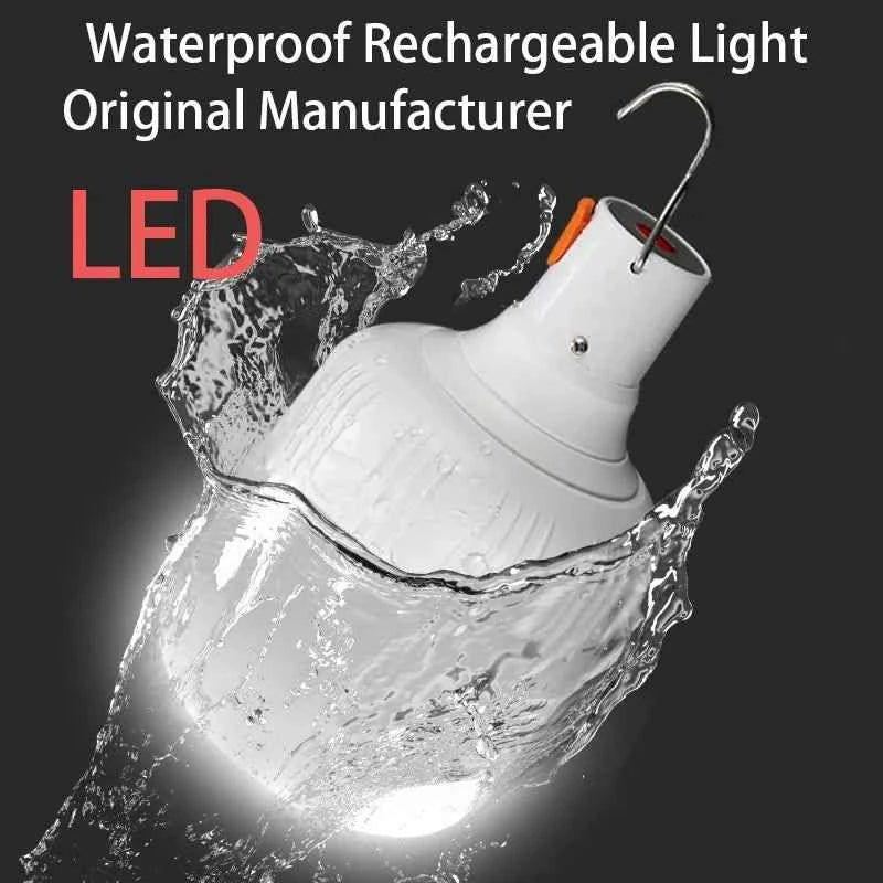 USB Rechargeable LED Camping Bulb with Hook | Portable Outdoor Hanging Light
