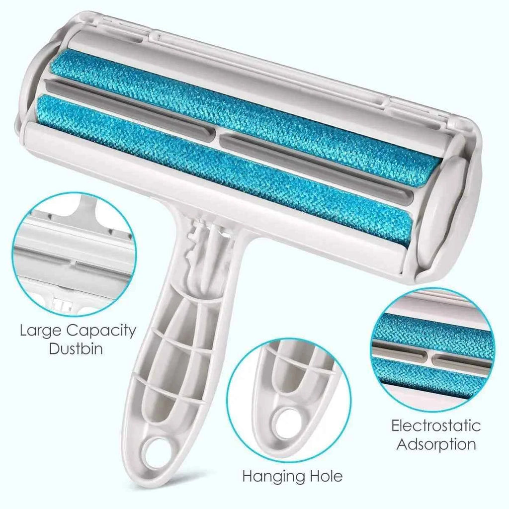 Pet Hair Remover Roller with Self-Cleaning Base — Reusable Lint Roller for Furniture, Sofa & Clothing
