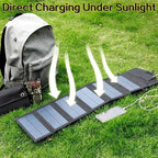800W Foldable Solar Panel Charger – 6-Fold Portable USB 5V DC Power Supply for Camping & Hiking