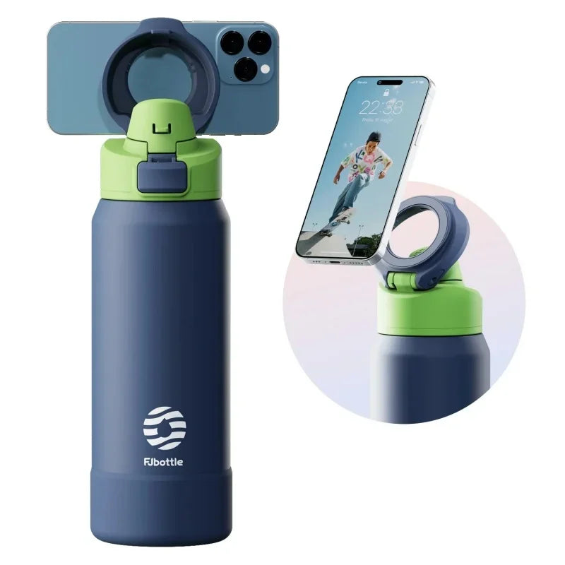 FEIJIAN 710ml / 950ml Stainless Steel Insulated Water Bottle with Magnetic Phone Holder