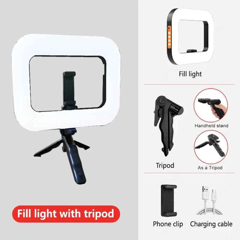 Portable Ring LED Selfie Light — Rabbit Cage Design | Live Streaming, Photography & Decoration
