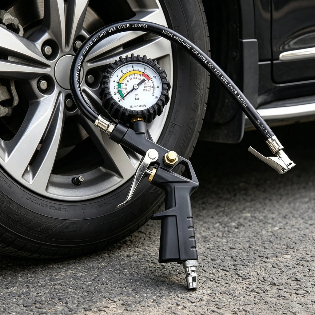 Tyre Pumping Gun Digital Pressure Gauge – Car TPMS Air Gauge Meter Manometer Monitor Tester for Tyres