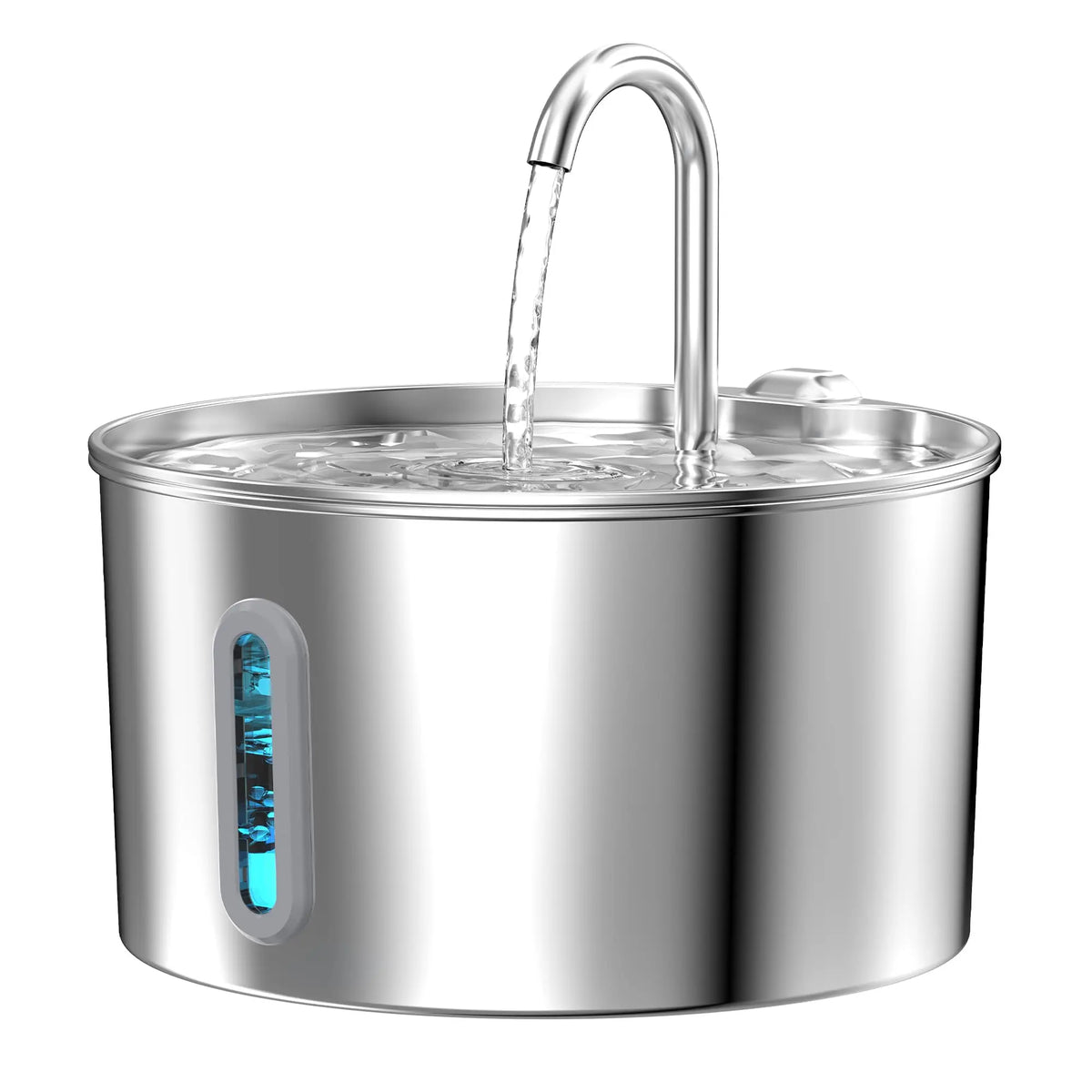 2.2L Stainless Steel Cat Water Fountain with Viewing Window
