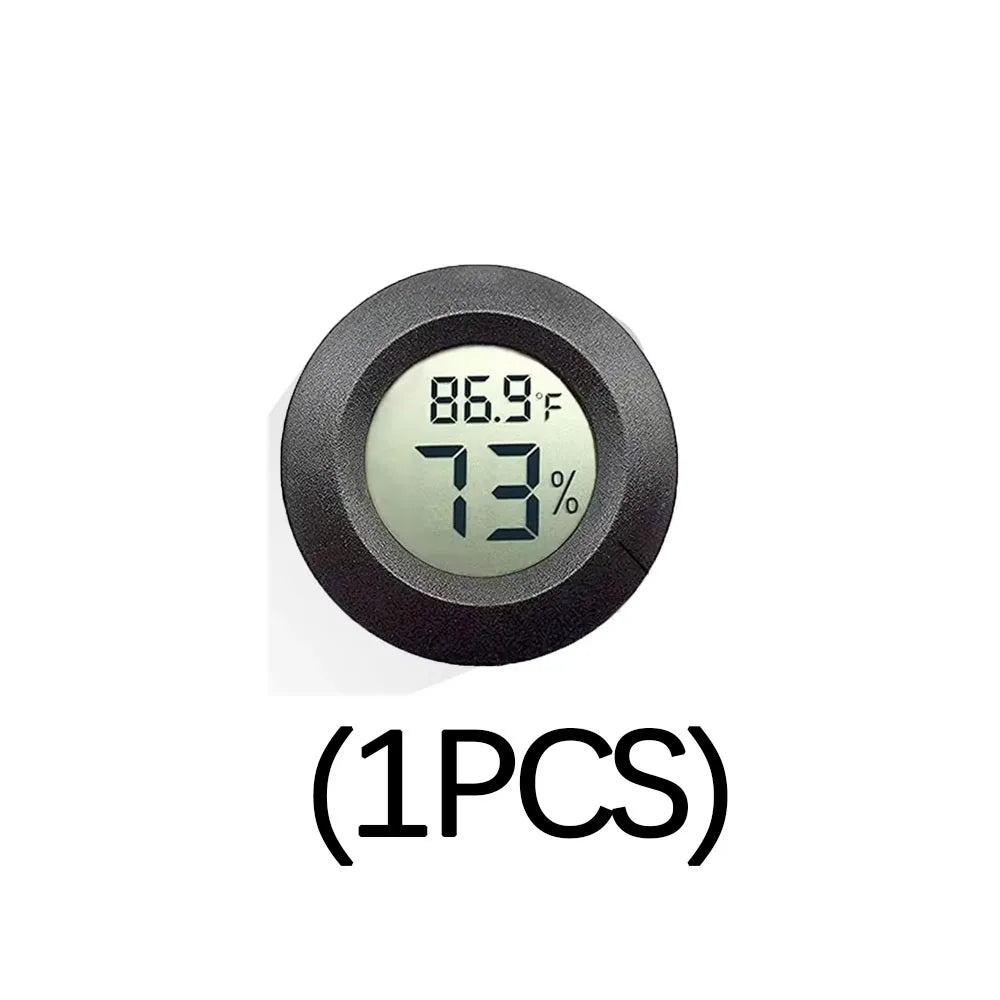 Round Digital LCD Thermometer Hygrometer – Temperature & Humidity Meter for Car, Home & Pet Box