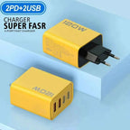 4-Port USB-C PD Fast Charger – Quick Charge 3.0 Type-C Adapter for iPhone 16/15, Samsung, Xiaomi & Huawei