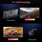 Rapuntek™ DriveHub Pro 11.3" 4K Smart Car Display with Wireless Apple CarPlay, Android Auto, GPS & Dual Dash Camera