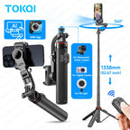 C22 AI Face Tracking Gimbal Stabiliser — 360° Rotation | Selfie Stick & Tripod | Phone & Camera