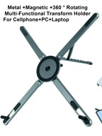 3-in-1 Foldable Magnetic Phone Holder & Selfie Stick Tripod — For iPhone, iPad & Laptops