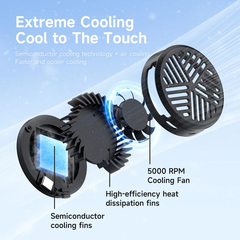 Hagibis Magnetic Phone Cooler – Portable Radiator for iPhone 17 Pro, Gaming & Live Streaming | Rapuntek