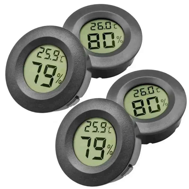 Round Digital LCD Thermometer Hygrometer – Temperature & Humidity Meter for Car, Home & Pet Box