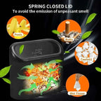 HOMEFISH Mini Car Trash Can with Lid – Leak-Proof Press-Top Bin with 3 Rolls of Black Garbage Bags