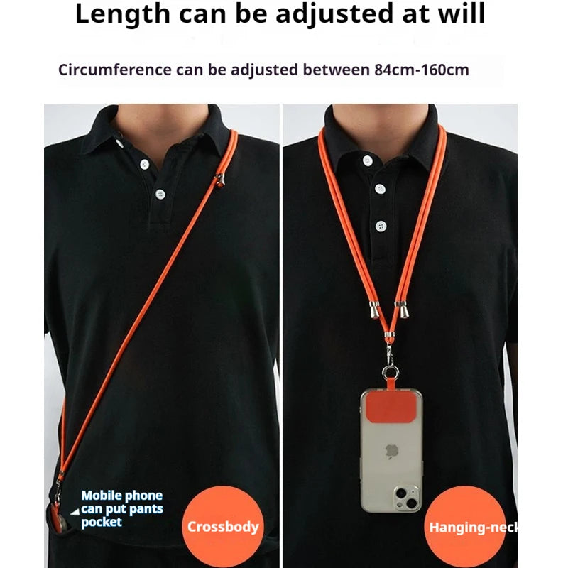 Universal Phone Lanyard Necklace Strap – Anti-Lost Crossbody Rope with Clip for All Smartphones