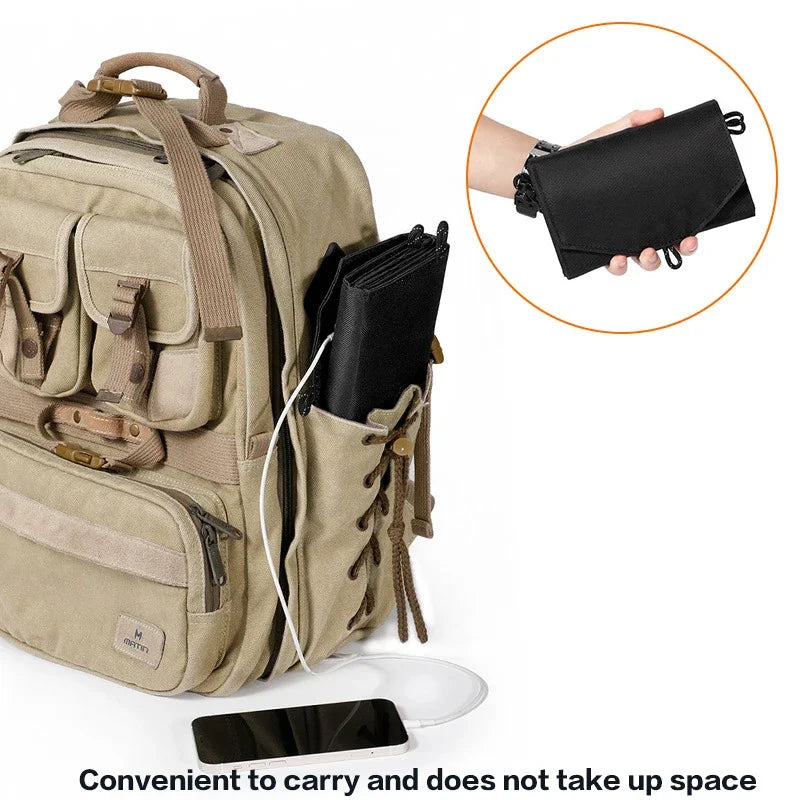 800W Foldable Solar Panel Charger – 6-Fold Portable USB 5V DC Power Supply for Camping & Hiking
