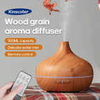 Rapuntek™ Wood Grain Aromatherapy Diffuser – USB Humidifier & Air Purifier with Essential Oil Set for Desk & Home