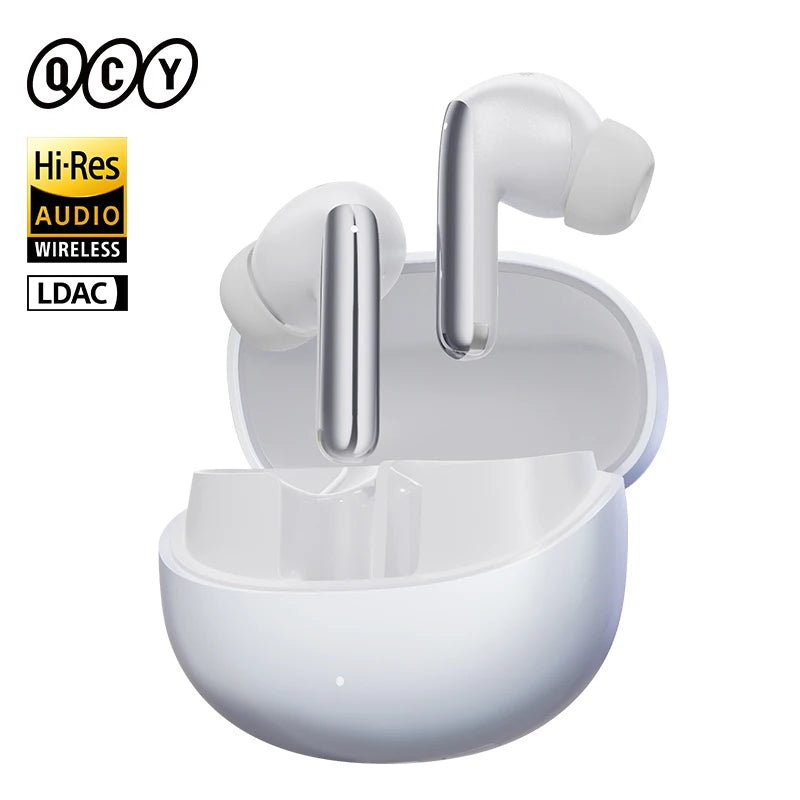 QCY MeloBuds Pro ANC Wireless Earbuds – 46dB Hybrid ANC, LDAC Hi-Res, Bluetooth 5.3, 6 Mic, 34H Playtime