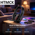 3.5mm Wired Gaming Headset for PS4 – Over-Ear Earphones with Microphone for PC & Chat