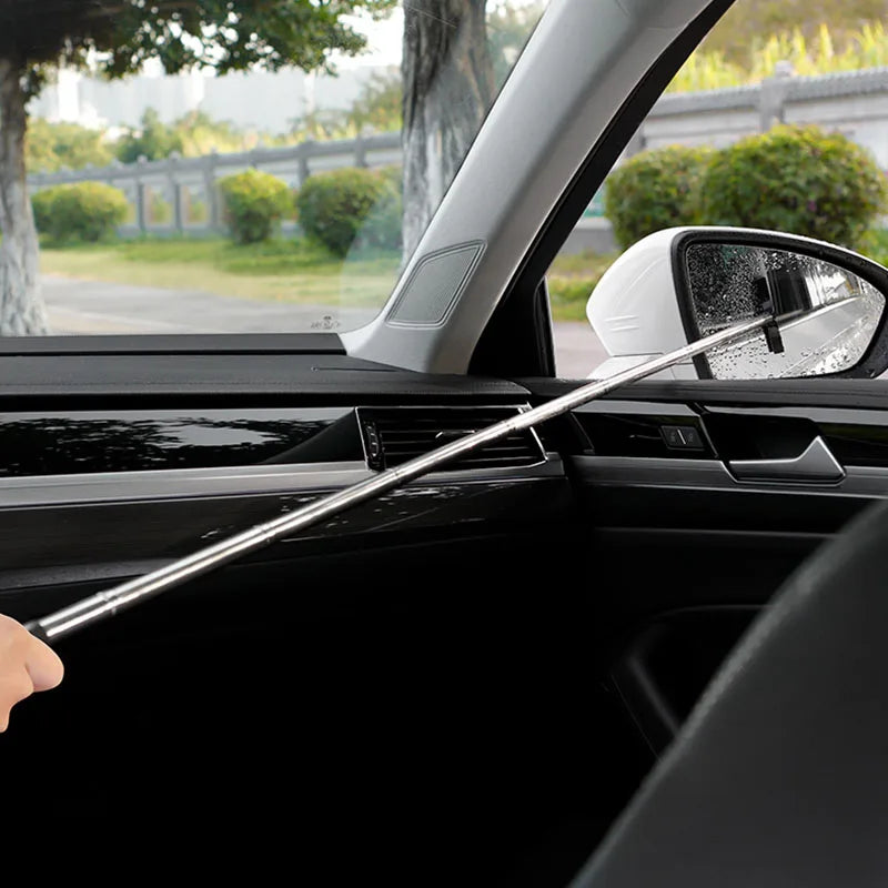 Telescopic Car Rearview Mirror Wiper – Handheld Glass Squeegee