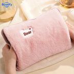 Raugee Electric Hot Water Bag – Rechargeable Hand Warmer Pillow | Fast Charge, Explosion-Proof, Soft Velvet Cover