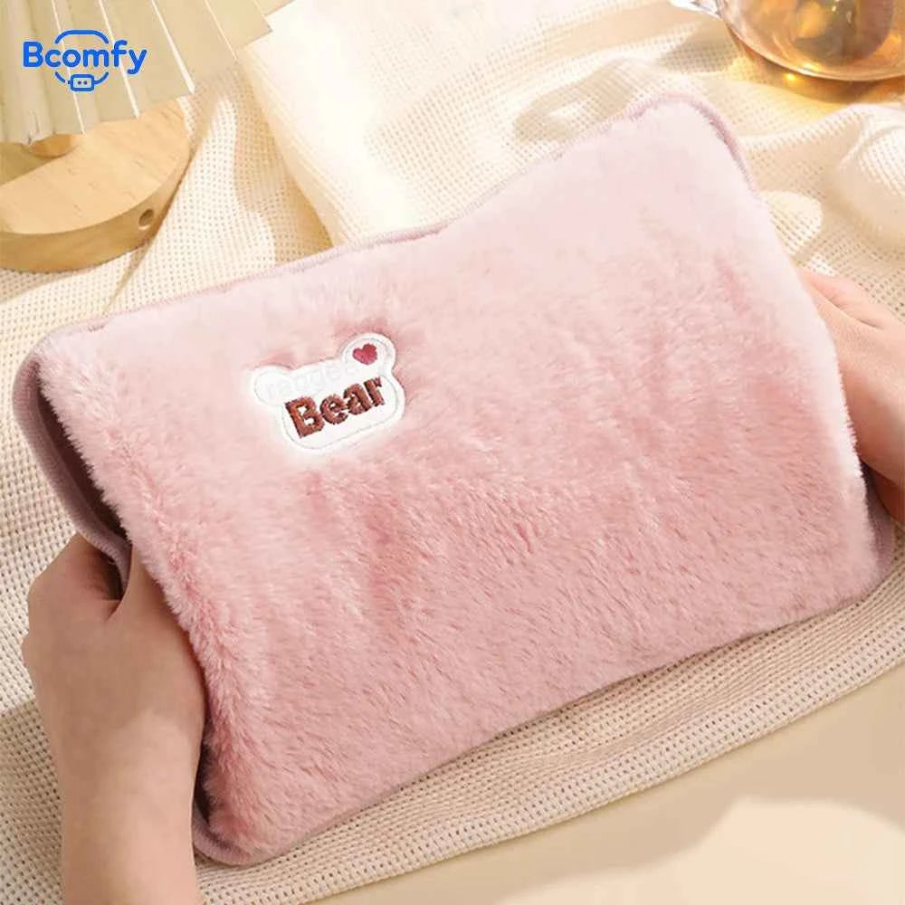 Raugee Electric Hot Water Bag – Rechargeable Hand Warmer Pillow | Fast Charge, Explosion-Proof, Soft Velvet Cover