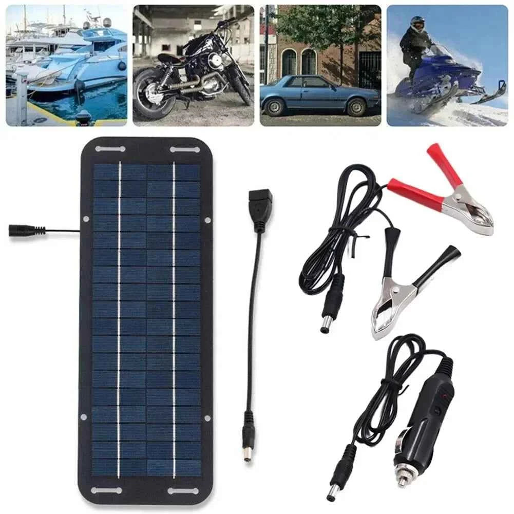 12V Solar Panel Trickle Battery Charger | IP65 for RV, Caravan, Boat & Car