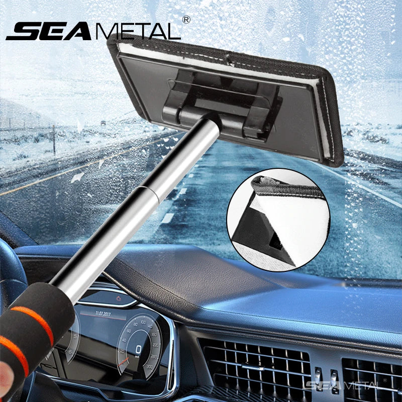 Telescopic Car Windshield Cleaning Brush with Microfibre Head