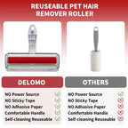 Pet Hair Remover Roller with Self-Cleaning Base — Reusable Lint Roller for Furniture, Sofa & Clothing
