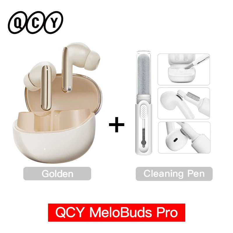 QCY MeloBuds Pro ANC Wireless Earbuds – 46dB Hybrid ANC, LDAC Hi-Res, Bluetooth 5.3, 6 Mic, 34H Playtime