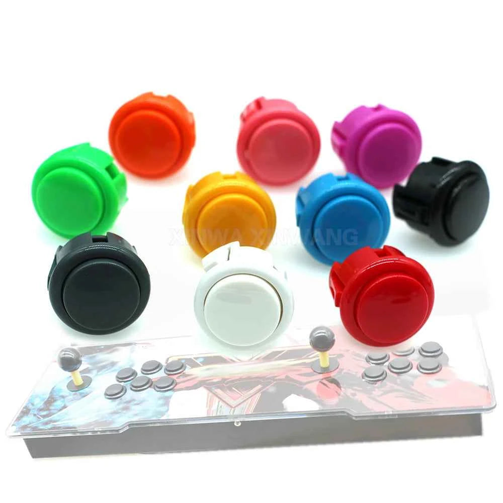 24mm & 30mm Arcade Push Buttons – Sanwa-Style Coin Start Switch for Hitbox & DIY Joystick