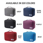 Waterproof Travel Cable Organizer Bag – Digital Accessories Storage Case for USB, Chargers & More