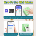 Dolewa D3 Mini Portable Thermal Printer — Bluetooth, Label & Photo Printing, No Ink Required