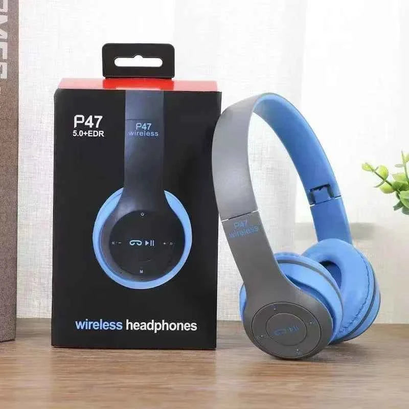 P47 Wireless Bluetooth Headphones – Foldable HiFi Bass Stereo with Microphone for Smartphones, TV & Gaming