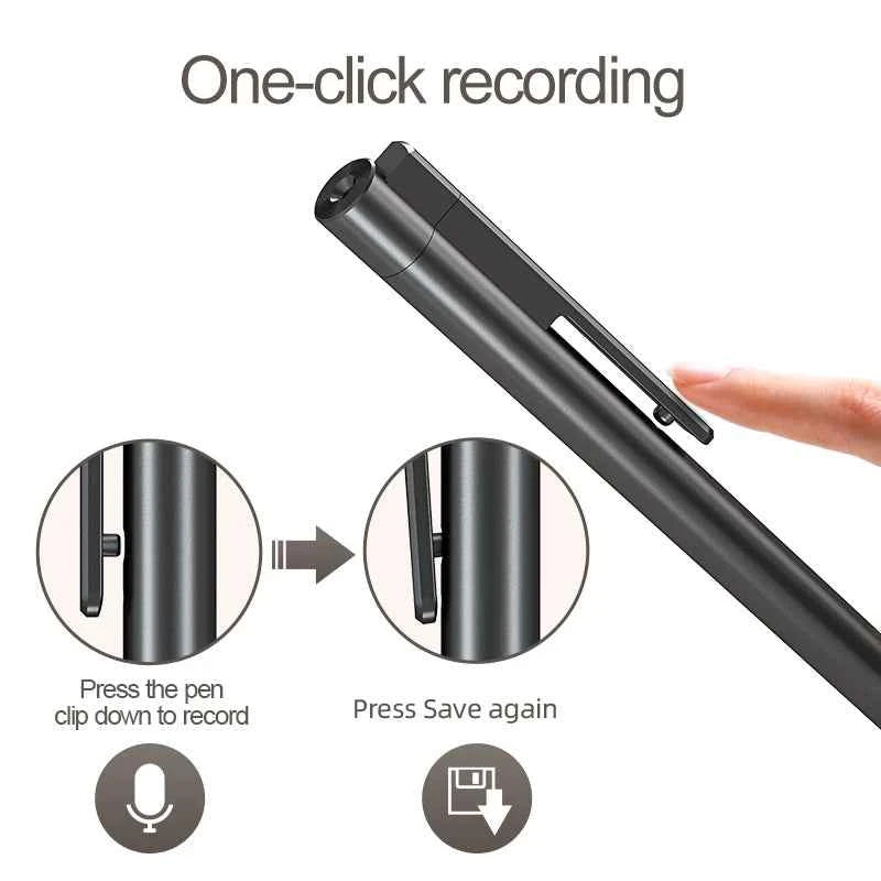 Professional Voice Recorder Pen | Noise Reduction, Voice Activated, 16G/32G/64G