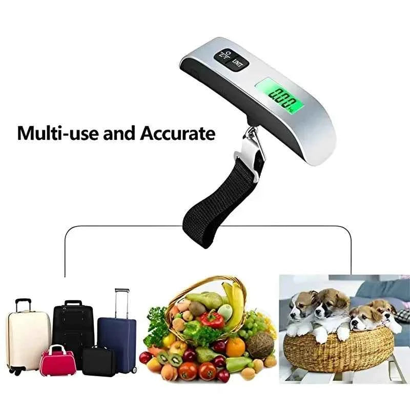 Portable Digital Luggage Scale – 50kg / 110lb Handheld Travel Baggage Weigher