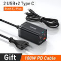 Baseus GaN3 100W / 65W Desktop Charger – Quick Charge QC 3.0/4.0 USB-C for iPhone 15, Huawei, Xiaomi & MacBook