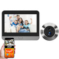 Tuya Smart 3MP WiFi Door Peephole Camera – 140° Wide Angle, PIR Detection, IR Night Vision | Alexa & Google